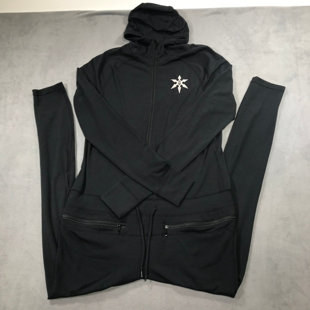 Airblaster Ninja Suit Womens Large Black Hooded One Piece Base Layer Snowboard